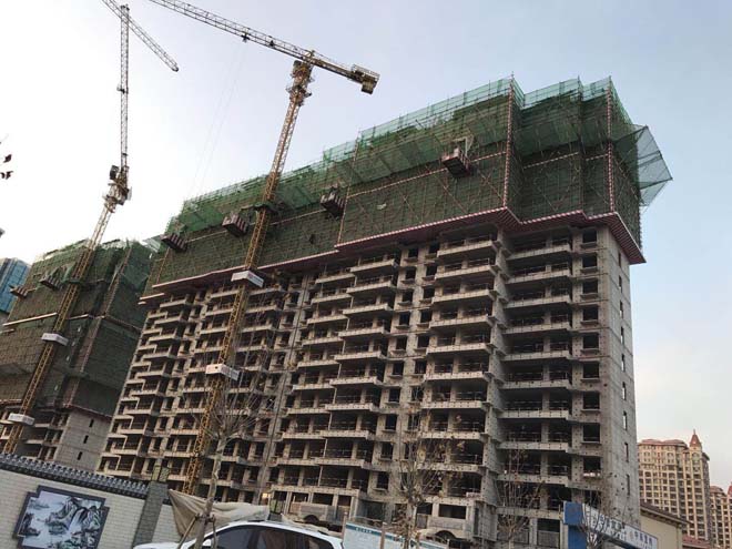 重庆路中南世纪城工地施工现场