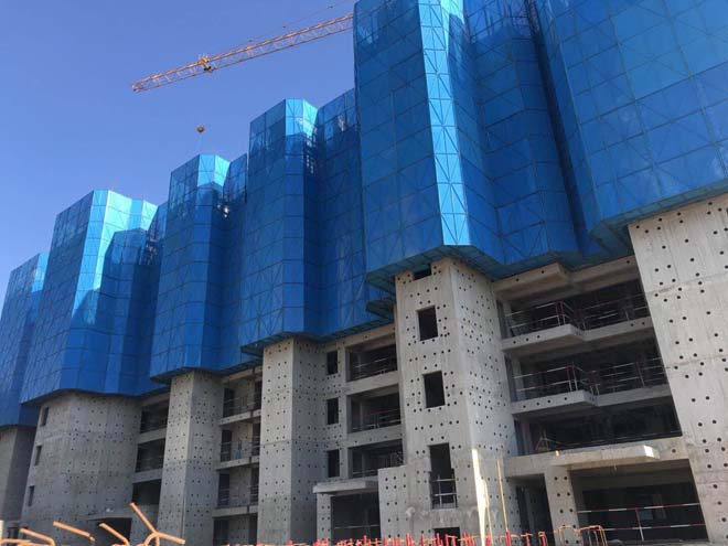 天元中海海泊河项目施工现场