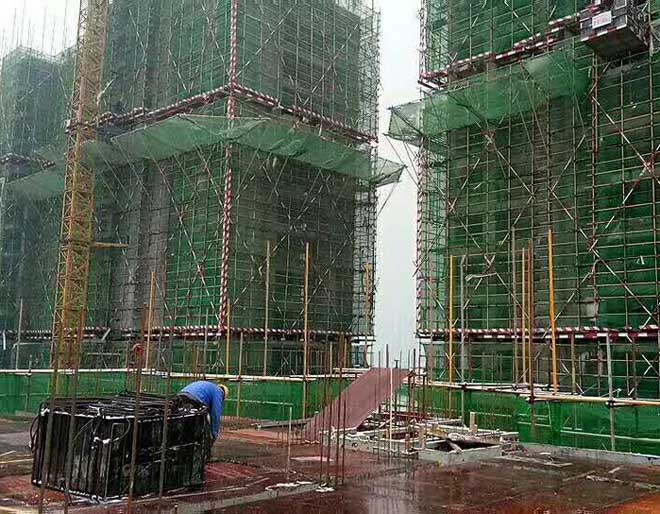 黄岛灵山卫花好月圆项目施工现场现场