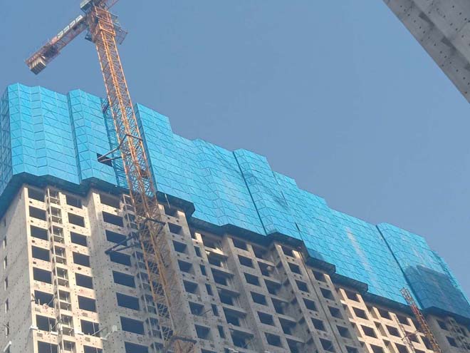 青岛保利天悦项目施工现场