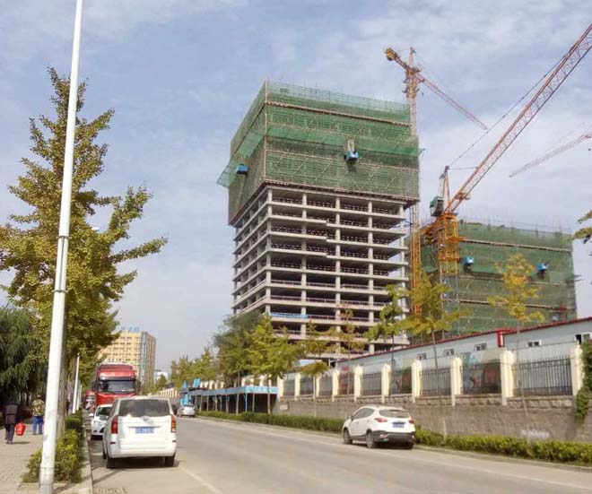 澳柯玛工业厂房施工现场