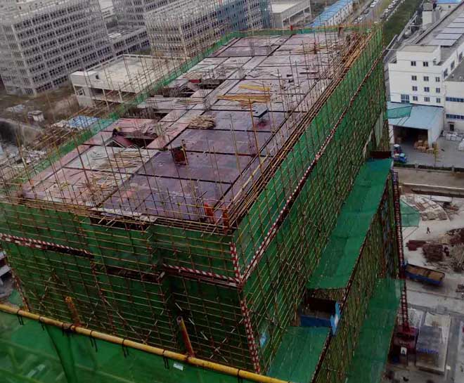 澳柯玛工业厂房施工现场