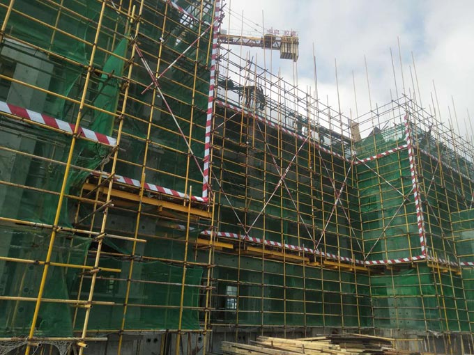 青岛高新区中学项目施工现场