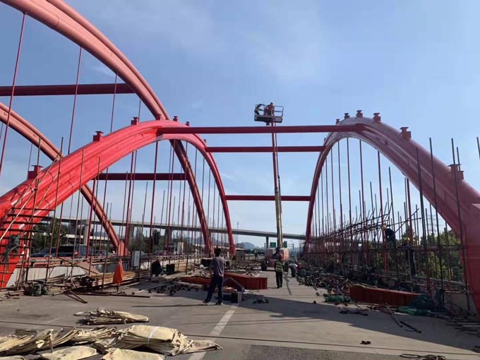 城阳南枢纽立交改造施工现场